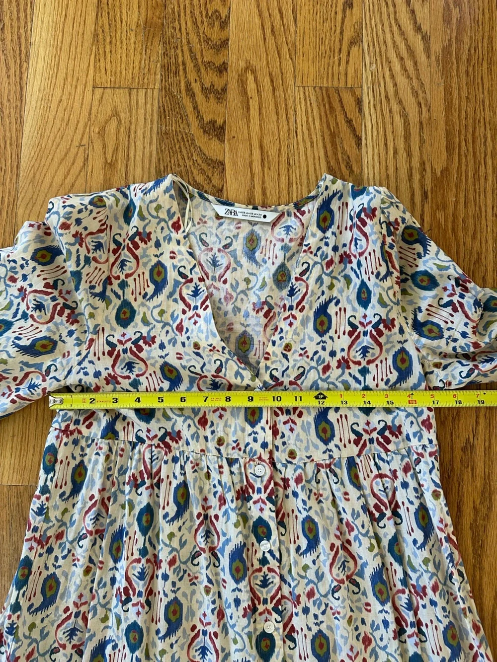 Zara Tiered Ruffle Button Front Midi Dress - Picture 14 of 16